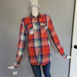 Superdry Colorful Plaid Shirt, VGUC, Size S